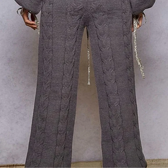 POL 2-piece Gray Sweater Set; worn once - Picture 3 of 4